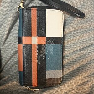 Colorful Plaid Wristlet Wallet